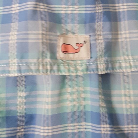 Vineyard Vines Mens Harbor Shirt Blue Plaid Long Sleeve Sz XS Multicolor - Picture 5 of 8
